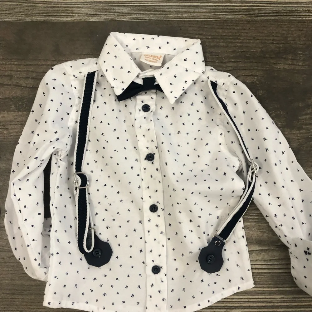Disney Hawaii Polka Dot Shirt and Beige Pants Set 9-12 m